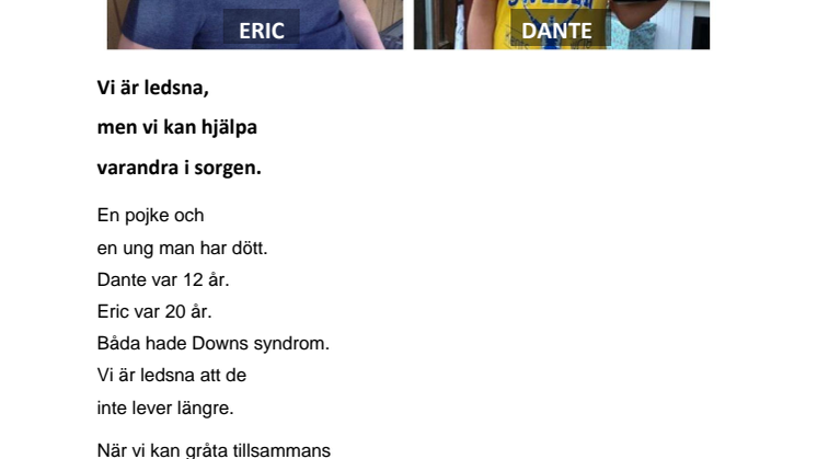 LÄTTLÄST Till minne av Eric och Dante