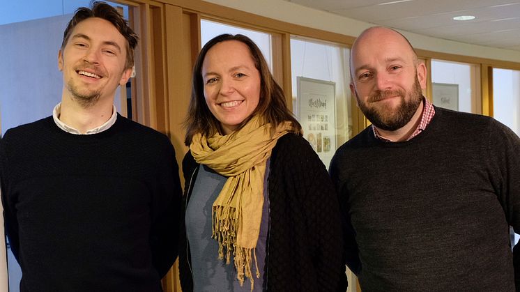 Elite Fotos Terje Wigum Gjersvold, IT- och e-handelsansvarig, Kristine Lindstrøm, marknadskoordinator och ansvarig för bildprodukter, samt Per Johan Waag, kedjeledare och ansvarig för  det som sker i butikerna samt marknadsföring och koncept.