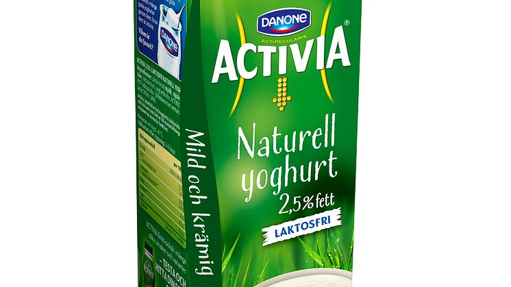 Magvänligare kan det inte bli! Nu lanseras Activia Naturell som laktosfri yoghurt i 1-litersförpackning