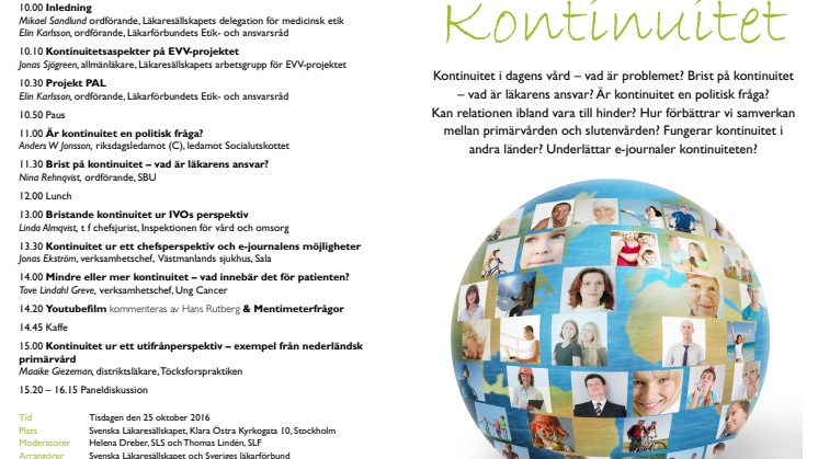 Kontinuitet i vården är fokus vid Läkaresällskapets och Läkarförbundets gemensamma Etikdag