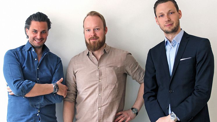 Marcus Carloni, Christian Kaunissaar & Daniel Sivertsson från Flowbox, fotograf Fredrik Lagergren