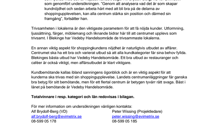 Vad tycker shoppingkunderna i Blekinge län