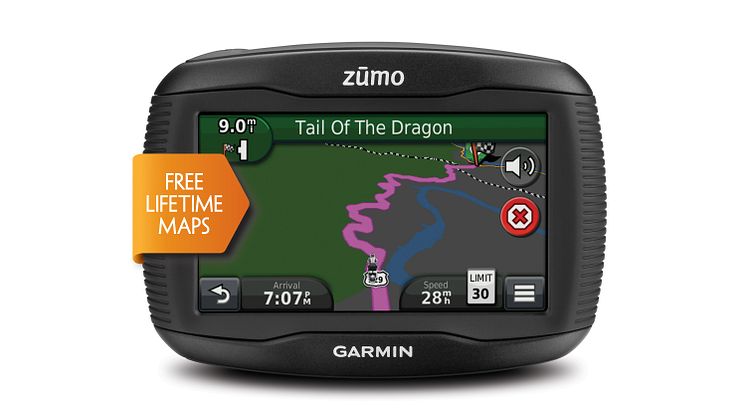 Garmin® lanserar ny GPS för motorcyklister – zūmo 390LM 