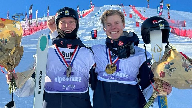 Walter Wallberg och Rasmus Stegfeldt etta respektive tvåa i världscupen i Alpe d´Huez!