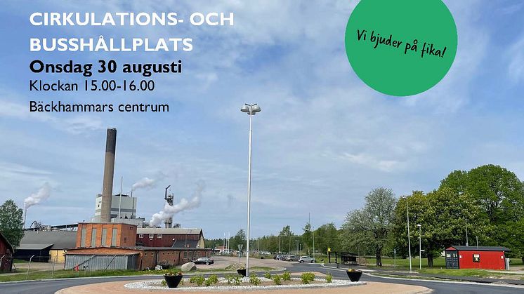 Pressinbjudan: Invigning av cirkulations- och busshållplats i Bäckhammar 