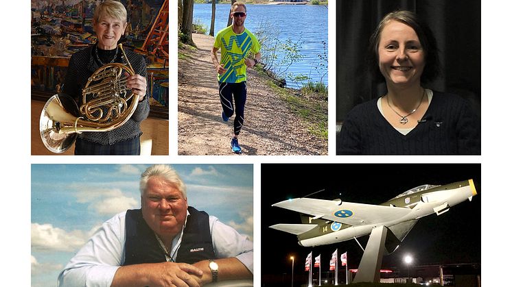 Eva Aronson, Marcus Andersson, Madeleine Danielsson, Anders Rosén och Flottiljeområdets Kamrat- och Veteranförening.