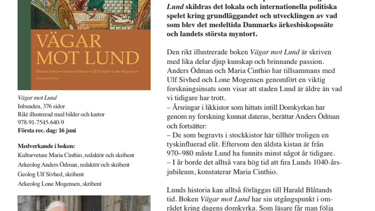 Ny forskning gör att Lunds  ålder skrivs upp igen