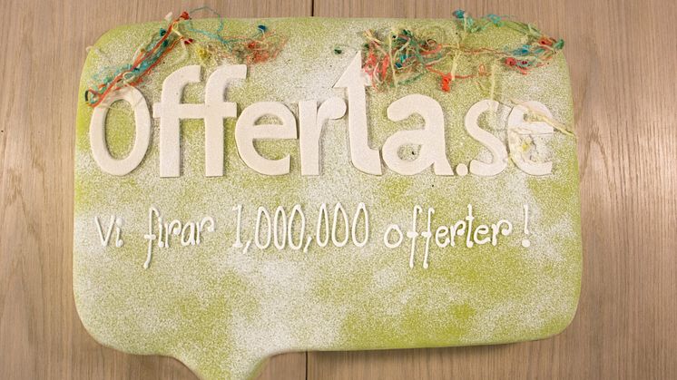 Offerta firar 1,000,000 förmedlade offerter