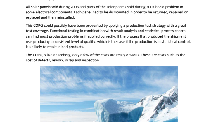 COPQ - The Cost of Poor Quality
