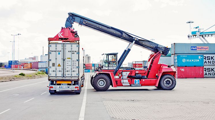 Containerhantering på Combiterminal