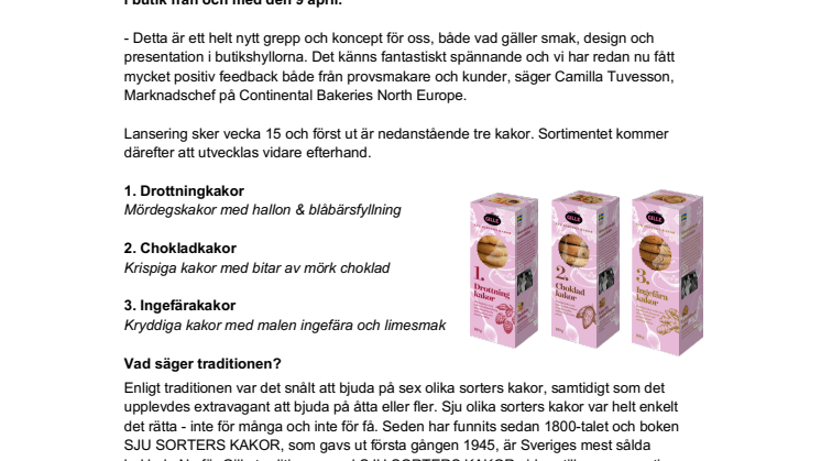 Gille lanserar SJU SORTERS KAKOR –  fikatraditioner till nya generationer