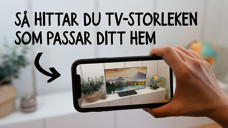 Testa hur stor TV du kan ha med hjälp av AR.