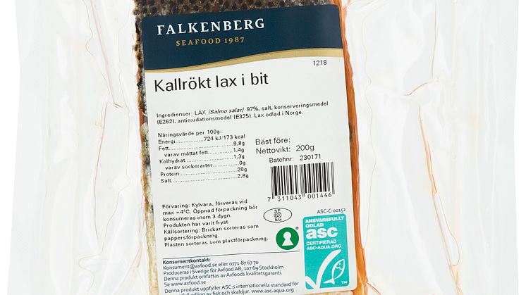 Axfood återkallar Falkenberg Seafood kallrökt lax i bit