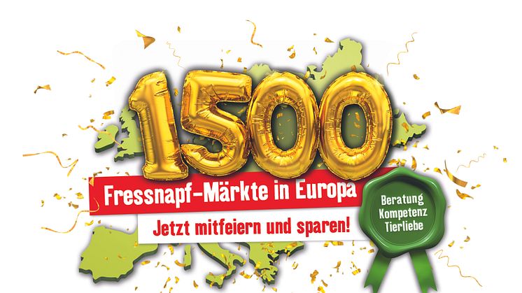 1.500 mal Fressnapf und Maxi Zoo in Europa – 1.500 Gründe zum Feiern