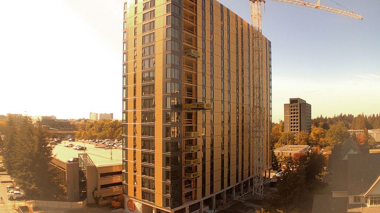 Slutfasen av bygget vid University of British Columbia den 15 september 2016. Credit: Acton Ostry Architects & University of British Columbia.