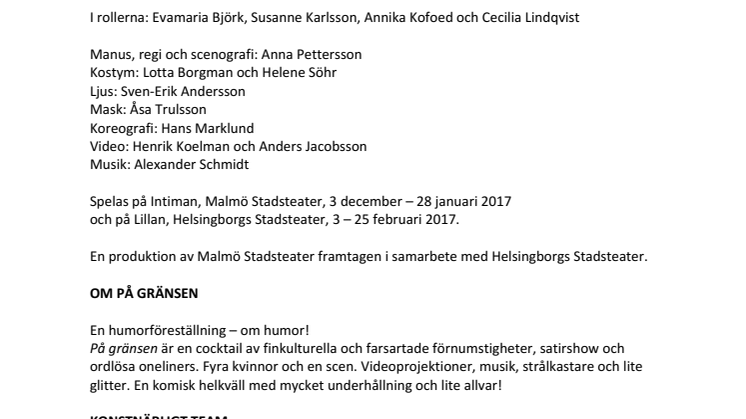 Pressmaterial till PÅ GRÄNSEN 