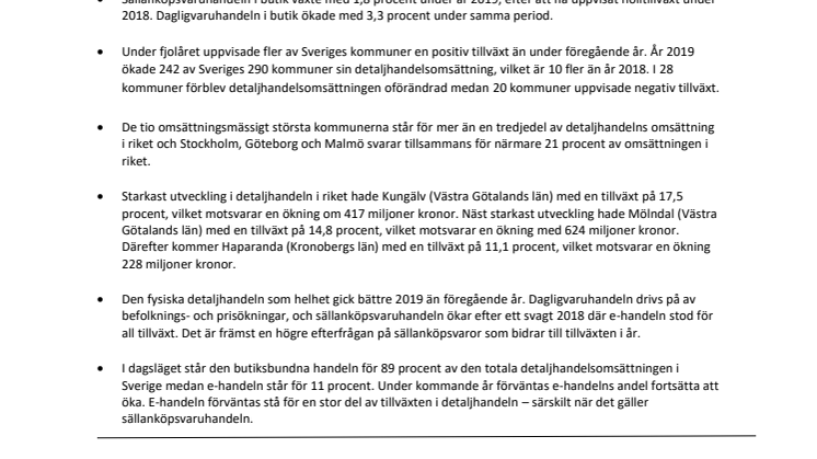Handeln i Sverige