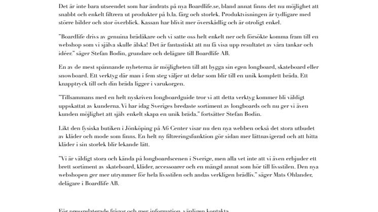 Nya Boardlife.se är lanserad