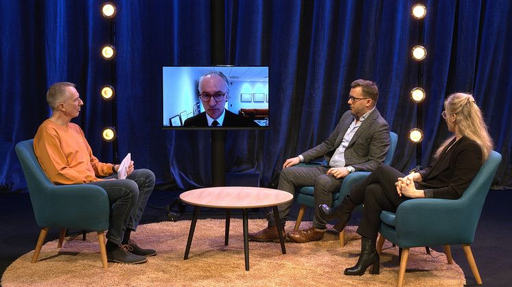 Åke Zetterström, Stefan Forsberg, Henning Ruhe och Katrín Hall i Spotlight
