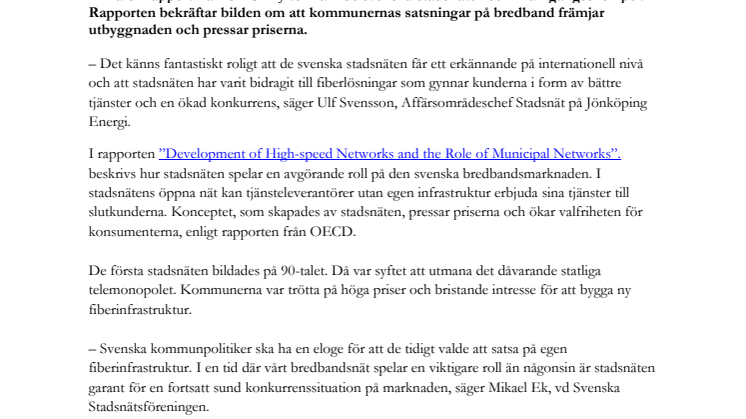Framsynta kommunpolitiker bakom bredbandssuccé