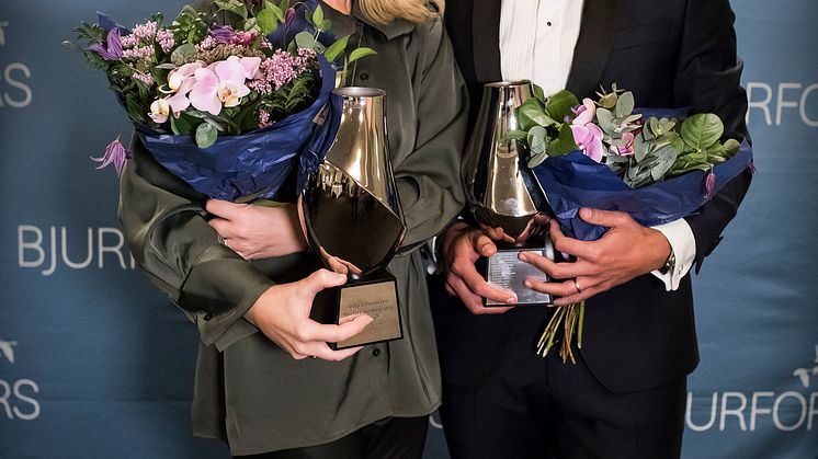 Årets Bjurforsmäklare i västra Sverige: Pernilla Berger och Daniel Adelsson.