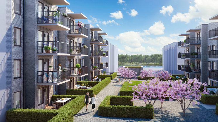 Start för inflyttningen i Riksbyggens Brf Lokomotivet i Eskilstuna