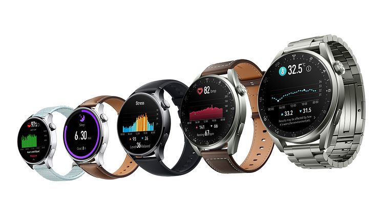 På den svenska marknaden lanseras Huawei Watch 3 i svart och brunt och Watch 3 Pro i brunt läder.