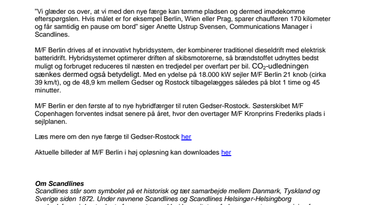Scandlines fortsætter rekordhøst 