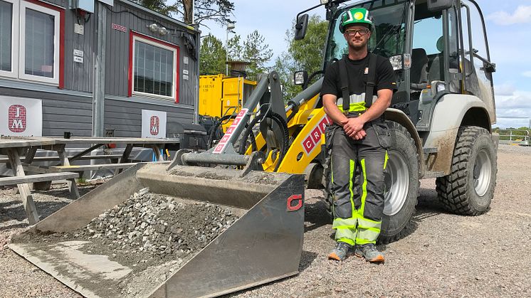 Simon Sabel, anläggningsarbetare och skyddsombud på JM Entreprenad