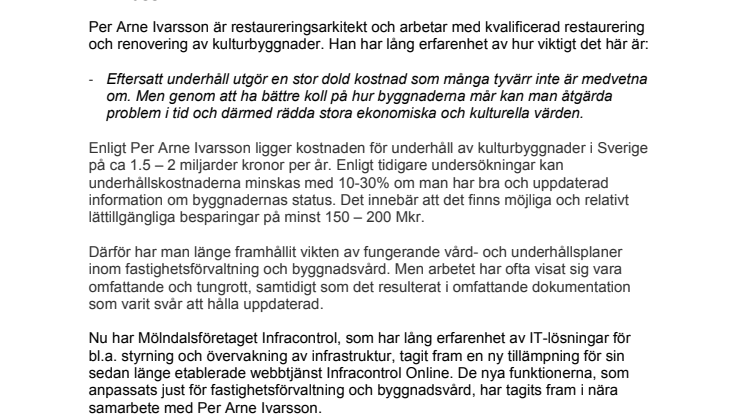 Stora kulturella och ekonomiska värden räddas med enkel IT-lösning