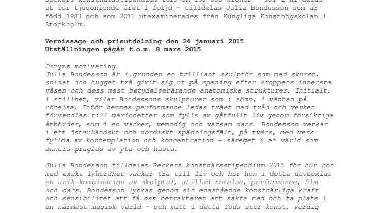 Julia Bondesson väcker träskulpturer till liv på Färgfabriken