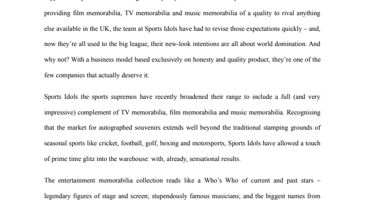 Sports Idols success founded on basic principles