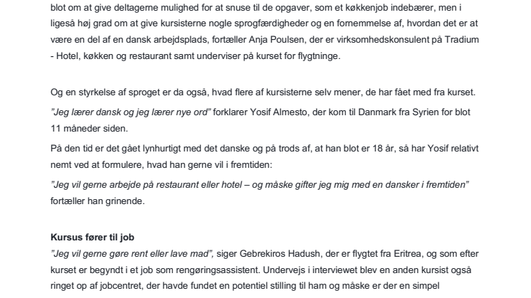 Sprogundervisning imellem køkkengryder og karklude