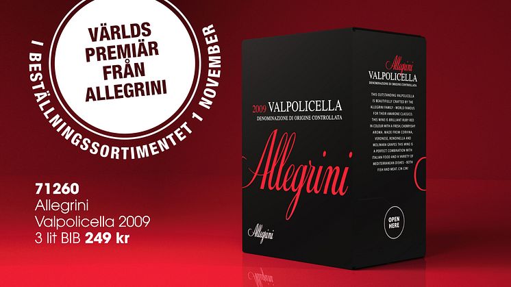 Världs premiär från ALLEGRINI