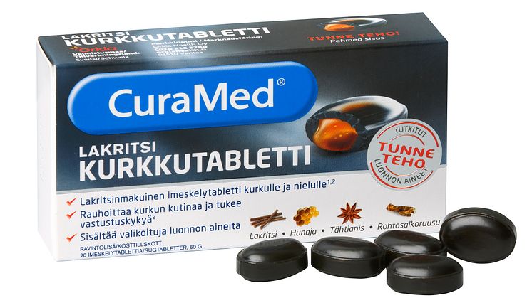 CuraMed Lakritsi Kurkkutabletti
