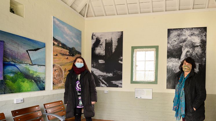 Sally El Dar (left) and Cathy Bird MA at Penshurst Platform Gallery