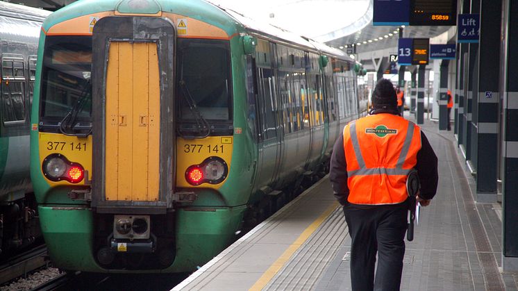 Electric trains across Gatwick Express, Great Northern, Southern and Thameslink are the sustainable choice for travel - other train images to download below
