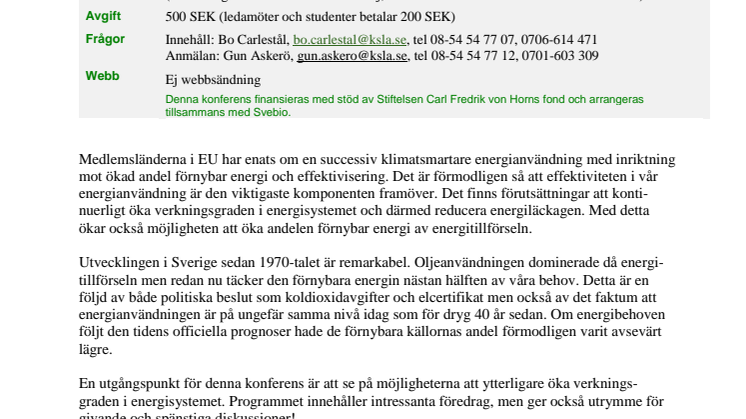Effektiv energianvändning