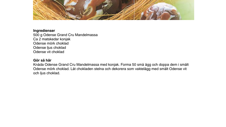 Tre recept på påskgodis med Grand Cru Mandelmassa