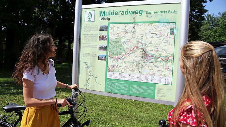 Mulderadweg bei Leisnig - Informationstafel