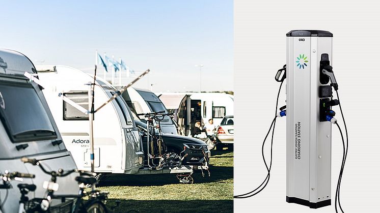 GARO lanserar första stolpen med eluttag för både elbilsladdning och camping.