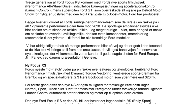 Ford spiller med musklerne på Genève Motor Show