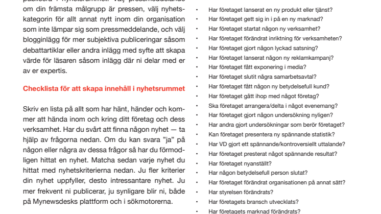 Hitta nyheten i din organisation