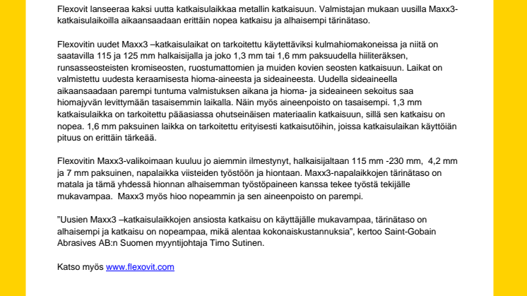 Matala tärinätaso ja erittäin nopea katkaisu uusilla katkaisulaikoilla