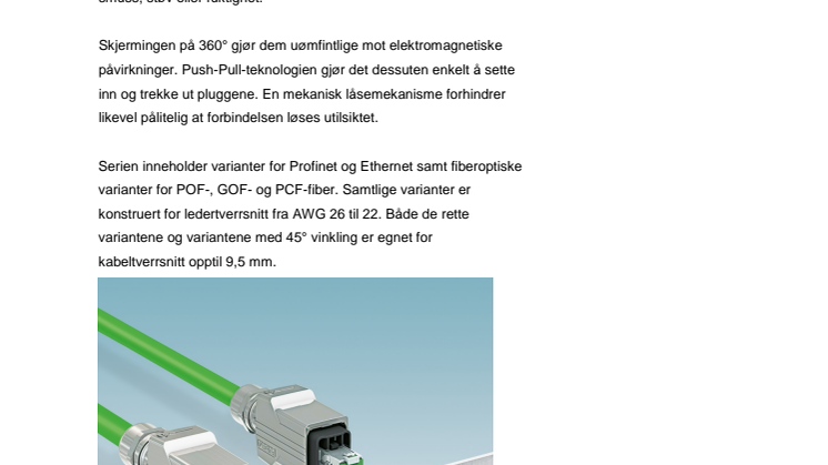 RJ45- og fiberoptiske pluggforbindere for sikker dataoverføring i felten