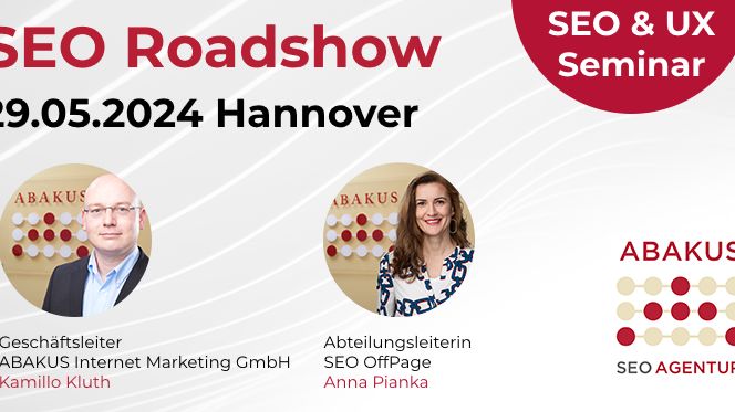 ABAKUS SEO Roadshow – Tagesseminar am 29.05.2024 in Hannover