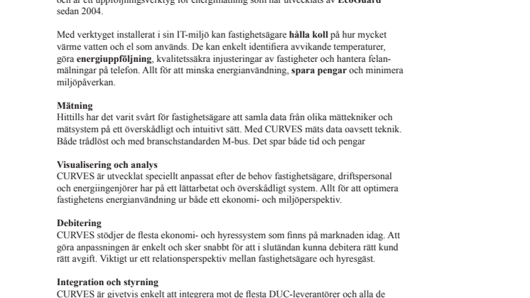 Nu lanserar vi EcoGuard CURVES – Samlar dina mätvärden på ett ställe