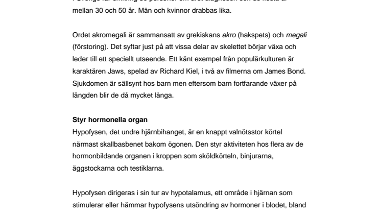 Fakta om akromegali