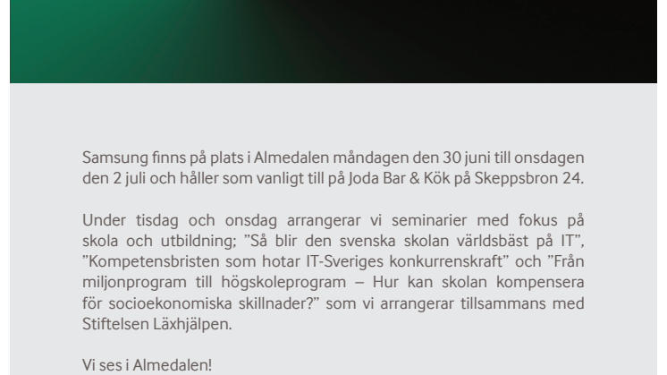 Samsung i Almedalen 2014