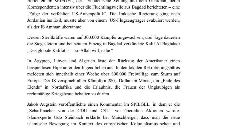 Eine Fiktion, aber wie weit von der Realität entfernt!